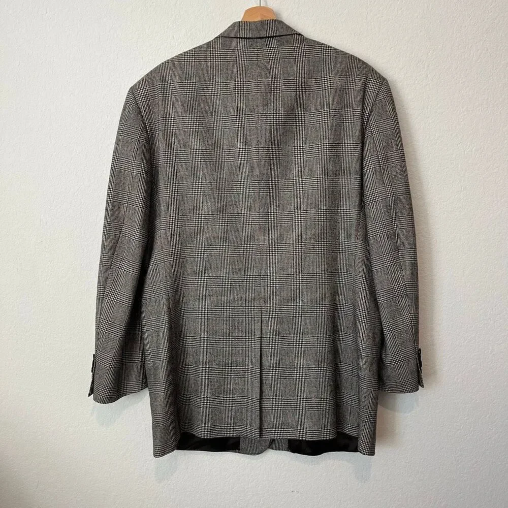 Brooks Brothers Vintage Y2k Plaid 2-Button Sports Coat Blazer Men's Size 46L